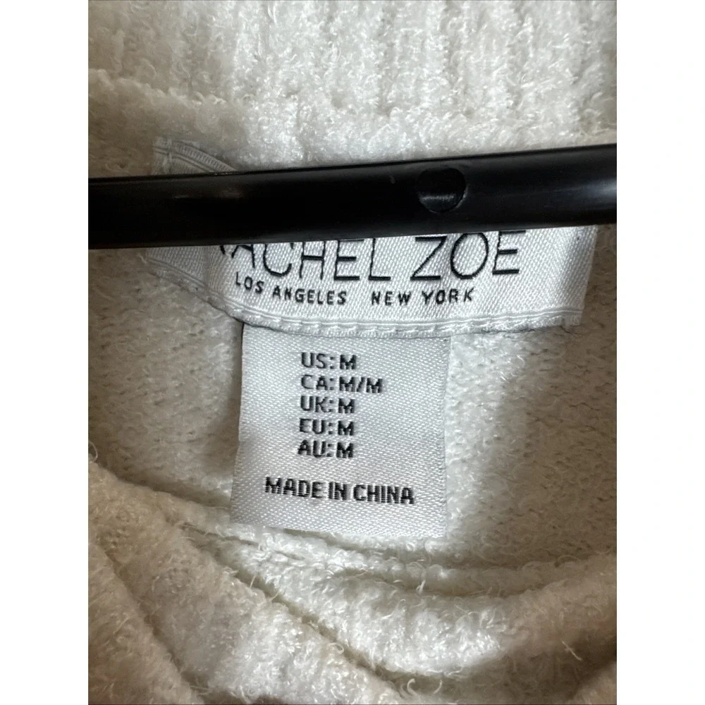 Rachel Zoe Viscose‎ Soft  Women's Turtleneck Ivory Medium Sweater SOFT